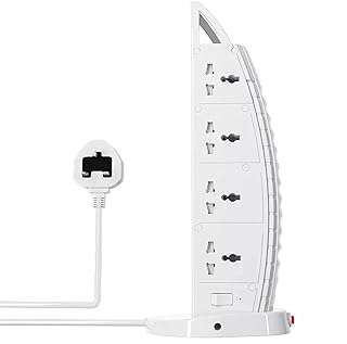 Tour de protection contre les surtensions multiprises (2 500 watts). DIAYTAR COTE D'IVOIRE  - Votre destination en ligne pour des affaires incroyables. Rendez-vous sur notre site et découvrez un choix sensationnel de produits discount, qu'il s'agisse de l'électroménager indispensable, de l'informatique à la pointe ou des dernières tendances en matière de mode.