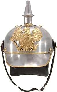 Casque militaire allemand pickelhaube | officier impérial prussien en acier à pointes réplique de casques. DIAYTAR COTE D'IVOIRE  vous propose une expérience de shopping inoubliable : explorez notre boutique en ligne pour trouver des réductions incroyables sur des produits pour la maison, l'électroménager, l'informatique et la mode. Ne sacrifiez pas la qualité pour des économies, grâce à DIAYTAR COTE D'IVOIRE !