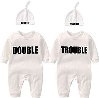 Sous vêtements amusants pour bébé jumeaux double trouble ensemble barboteuse mignon. Vous recherchez des produits discount de qualité garantie ? Ne cherchez plus ! DIAYTAR COTE D'IVOIRE  propose une vaste sélection d'articles de maison, d'électronique, d'informatique, de mode et bien plus encore, le tout à des prix compétitifs pour satisfaire tous vos besoins.