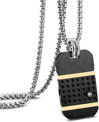 Collier avec pendentif en forme d'étiquette pour homme en acier inoxydable or. DIAYTAR COTE D'IVOIRE  - des réductions incroyables sur tous les produits dont vous avez besoin. Parcourez notre boutique en ligne pour découvrir des offres discount sur des centaines d'articles, allant de la mode aux appareils électroménagers dernier cri.