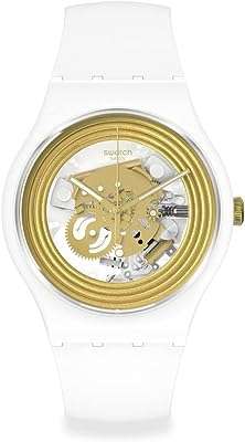 Montre à quartz blanc avec bracelet en or biosourcé new gent. DIAYTAR COTE D'IVOIRE  - votre destination en ligne pour des produits à prix cassés. Faites des économies sur des articles essentiels pour la maison, l'informatique, la mode et les gadgets, et offrez-vous le luxe de ne pas vous ruiner. Avec notre sélection vaste et variée, vous trouverez tout ce dont vous avez besoin, sans compromis.
