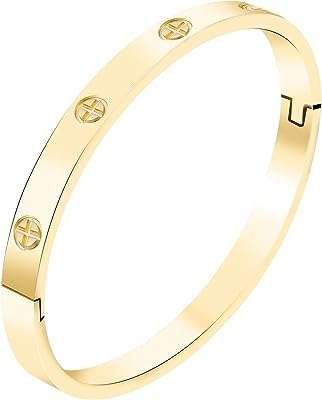 Bracelet d'amour pour femmes et filles plaqué or 18 carats en acier. À la recherche de bons plans en ligne ? Ne cherchez pas plus loin que DIAYTAR COTE D'IVOIRE  ! Notre boutique généraliste vous propose une large gamme de produits discount, allant des articles pour la maison aux appareils électroménagers, en passant par l'informatique, la mode et les gadgets. Faites des économies tout en trouvant des produits de qualité, le tout en quelques clics seulement.