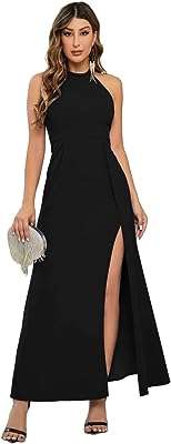 Robe formelle à col licou pour femmes fendue sans manches pour soirée. Trouvez tout ce dont vous avez besoin à prix mini chez DIAYTAR COTE D'IVOIRE . Parcourez notre vaste assortiment de produits discount, des dernières tendances de la mode aux gadgets technologiques les plus recherchés. Faites des économies sans compromettre la qualité avec DIAYTAR COTE D'IVOIRE .