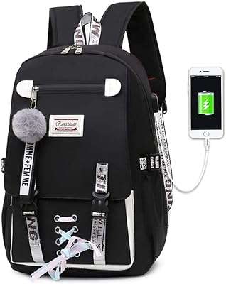 Sac à dos pour adolescentes sac de grande capacité pour étudiantes cartable antivol fermé avec port. DIAYTAR COTE D'IVOIRE  est votre guichet unique pour des produits discount de haute qualité. Parcourez notre large sélection d'articles, allant des appareils électroménagers essentiels aux produits informatiques, en passant par les accessoires mode et les gadgets dernier cri, tout en profitant de prix imbattables.