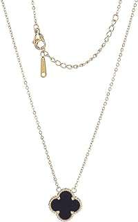 Collier trèfle porte bonheur pour femmes et filles plaqué or 18 carats. DIAYTAR COTE D'IVOIRE  est la solution idéale pour les amateurs de bonnes affaires. Notre boutique en ligne propose une gamme complète de produits discount, allant des articles pour la maison à l'informatique, en passant par l'électroménager et la mode. Faites des économies sur vos achats tout en bénéficiant de produits de qualité chez DIAYTAR COTE D'IVOIRE .