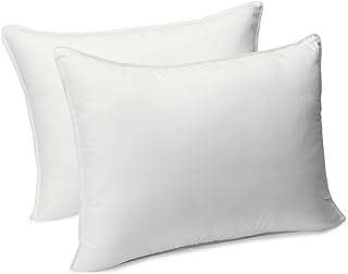 Oreillers de remplacement taille standard rembourrage densité moyenne sensation moelleuse pour dormeurs sur le dos. DIAYTAR COTE D'IVOIRE  - Votre destination en ligne pour des achats malins. Explorez notre catalogue diversifié de produits discount, des indispensables du quotidien aux dernières tendances. Faites des économies tout en vous garantissant la satisfaction grâce à nos offres attractives et notre engagement envers un rapport qualité-prix exceptionnel.