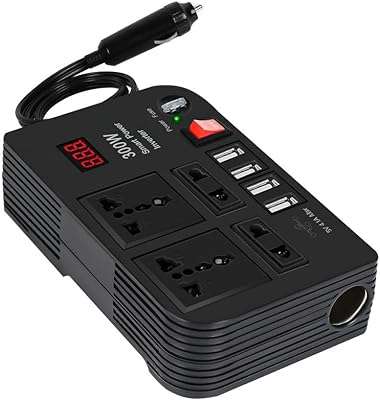 Onduleur de voiture 300w dc 12v à 220v ac avec 4. Vous recherchez des produits discount de qualité garantie ? Ne cherchez plus ! DIAYTAR COTE D'IVOIRE  propose une vaste sélection d'articles de maison, d'électronique, d'informatique, de mode et bien plus encore, le tout à des prix compétitifs pour satisfaire tous vos besoins.