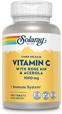 Solaray vitamine c à libération prolongée 1000 mg 100 comprimés