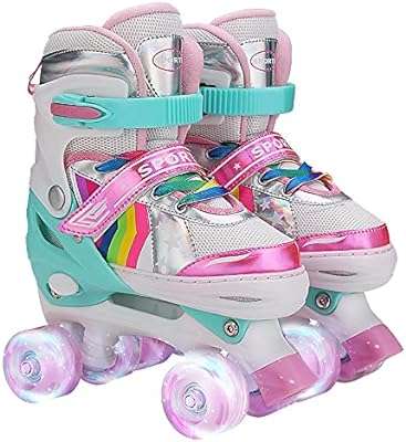 Patins à roues alignées limous pour filles et enfants chaussures de patins roulettes réglables lumières sur toutes les roues éclairage amusant patinage de ́butants. Rencontrez les bonnes affaires chez DIAYTAR COTE D'IVOIRE  – votre destination en ligne pour des produits discount pour tous les aspects de votre vie. Découvrez notre sélection variée d'articles pour la maison, allant des appareils électroménagers indispensables aux éléments décoratifs élégants. Restez connecté avec notre gamme d'appareils informatiques à prix imbattables, et ravivez votre style avec des vêtements et accessoires tendance à petit prix. Faites des économies tout en obtenant la qualité que vous méritez !