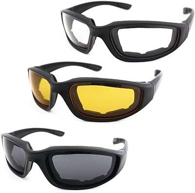Lunettes de moto 3 paires de lunettes de rembourrage protection uv soleil moto. DIAYTAR COTE D'IVOIRE  is your go-to online store for incredible discounts on a wide array of products. From practical home appliances to high-performance electronics, stylish fashion finds, and innovative gadgets, our store offers unbeatable deals that ensure your shopping experience is both affordable and enjoyable.