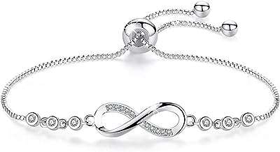 Bracelet infini pour femme bracelet en argent plaqué or avec zircone. À la recherche de bonnes affaires ? DIAYTAR COTE D'IVOIRE  est là pour vous aider ! Découvrez notre boutique en ligne remplie de produits discount, des dernières tendances en mode aux gadgets les plus recherchés. Ne manquez pas nos prix imbattables !
