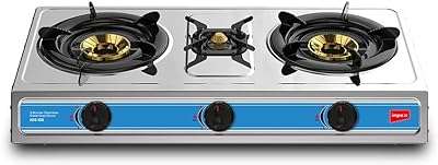 Cuisinière à gaz impex 3 brûleurs en acier inoxydable avec allumage. Plongez dans l'univers des bonnes affaires avec DIAYTAR COTE D'IVOIRE  ! Notre boutique en ligne vous propose une sélection de produits discount dans différents domaines, allant des indispensables de la maison aux dernières tendances en matière de mode et de technologie. Naviguez à travers notre catalogue et profitez d'offres à ne pas manquer.