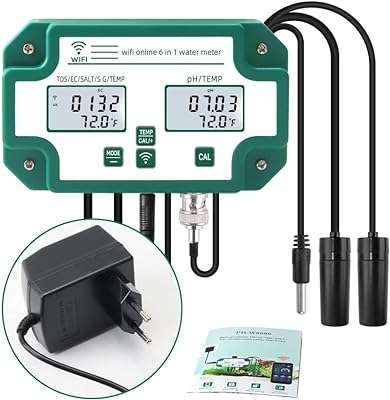 Qu 6 en 1 testeur de température d'eau tuya wifi multi paramètres numérique ph tds ec sg sel compteur pour aquarium et piscine". Besoin d'un produit de haute technologie sans vous ruiner ? DIAYTAR COTE D'IVOIRE  est le spécialiste des gadgets et accessoires tech à prix cassés. Des enceintes bluetooth aux montres connectées, en passant par les écouteurs sans fil, nous mettons à votre disposition une sélection de produits innovants qui vous faciliteront la vie à petit prix. Vivez la technologie sans compromettre votre budget !