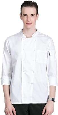 Uniforme de chef veste longue pour homme manteau de cuisine double boutonnage. Privilégiez le style sans vous ruiner avec DIAYTAR COTE D'IVOIRE . Notre boutique en ligne propose une sélection de produits mode et gadgets à des prix défiant toute concurrence. Vous trouverez chez nous les tendances du moment à des tarifs abordables. Profitez de cette opportunité et faites-vous plaisir sans vous ruiner.
