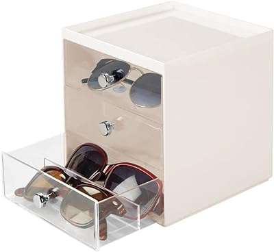 Boîte de rangement empilable mdesign en plastique pour lunettes de soleil lecture chiffons lentilles et accessoires. DIAYTAR COTE D'IVOIRE  - votre source incontournable de produits discount en ligne. Avec notre sélection diversifiée allant de la maison à l'électroménager, de l'informatique à la mode, profitez de tarifs défiant toute concurrence. Faites des économies intelligentes et commandez dès maintenant !