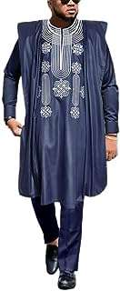 Vêtements africains agbada pour hommes chemises et pantalons dashiki brodés lot de 3. DIAYTAR COTE D'IVOIRE  vous propose une expérience d'achats en ligne unique. Découvrez notre sélection de produits discount allant de la maison à l'électroménager, de l'informatique à la mode, sans oublier les gadgets les plus en vogue. Ne dépensez pas plus que nécessaire et trouvez tous vos articles préférés à des prix incroyables !