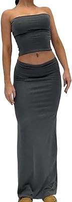 Ensemble 2 pièces jupe longue pour femme haut court taille basse. Achetez intelligemment chez DIAYTAR COTE D'IVOIRE  et profitez de notre vaste sélection de produits discount. De la décoration pour votre maison aux ustensiles de cuisine en passant par les appareils électroménagers, notre boutique en ligne généraliste vous offre la possibilité de faire des économies tout en vous procurant des produits de qualité.