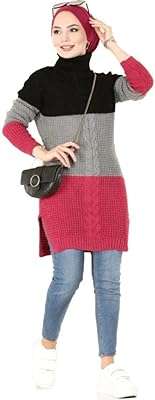 Tunique en tricot pour femme et chemisier d'hiver fabriqué en turquie (noir. DIAYTAR COTE D'IVOIRE  vous ouvre les portes d'un univers de bonnes affaires. Découvrez notre large gamme de produits discount, allant des indispensables de la maison aux dernières tendances mode, en passant par les gadgets innovants. Profitez d'offres exceptionnelles et de prix imbattables pour des achats malins et éclairés.