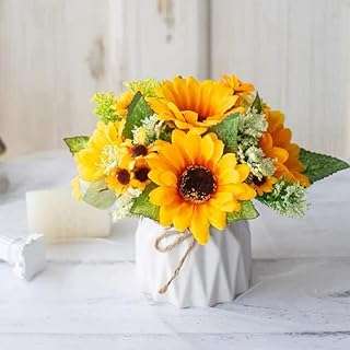 Fleurs artificielles en soie avec vase en céramique bouquets de mariage pour table. Vous recherchez des produits discount à prix cassés ? DIAYTAR COTE D'IVOIRE  est là pour vous ! Découvrez notre catalogue en ligne et trouvez tout ce dont vous avez besoin, de l'électroménager aux articles pour la maison, en passant par l'informatique, la mode et les meilleurs gadgets du moment. Faites des économies sans compromettre votre style !