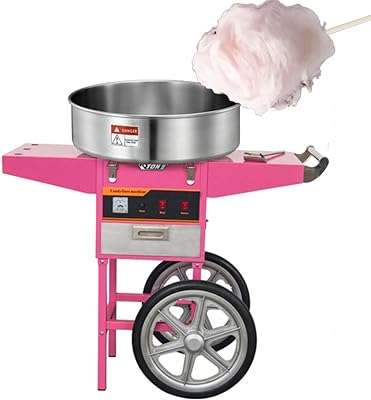 Machine à barbe papa en coton avec support professionnelle performance de 1300