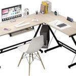 Bureau d'ordinateur en forme de l bureau d'angle table avec grand support pour écran. DIAYTAR COTE D'IVOIRE  - optimisez votre budget sans sacrifier la qualité ! Découvrez notre sélection discount allant des articles de mode aux équipements électroménagers, pour des économies garanties.