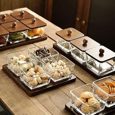 Assiette à collation carrée en verre avec couvercle en bambou dessert séparée. À la recherche de bonnes affaires ? DIAYTAR COTE D'IVOIRE  est là pour vous ! Explorez notre boutique en ligne regorgeant d'articles à prix cassés, couvrant tous les domaines, de la maison à l'électroménager, en passant par l'informatique, la mode et les gadgets. Achetez malin, économisez gros et découvrez une toute nouvelle façon de faire des emplettes en ligne.