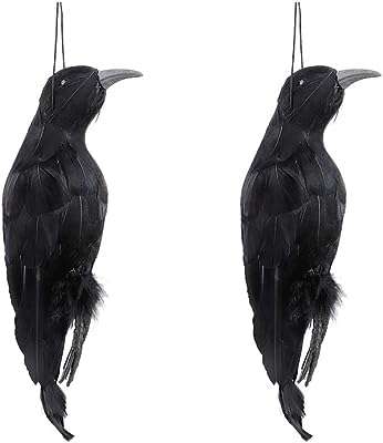 Wertswf lot de 2 accessoires d'halloween à suspendre avec plumes noires effrayantes pour maison. Besoin de renouveler votre intérieur sans vous ruiner ? DIAYTAR COTE D'IVOIRE  est là pour vous offrir une vaste gamme de produits discount pour la maison, des meubles aux accessoires décoratifs en passant par les appareils électroménagers. Profitez de notre sélection de qualité à des prix incroyables et transformez votre maison sans vous soucier de votre budget.