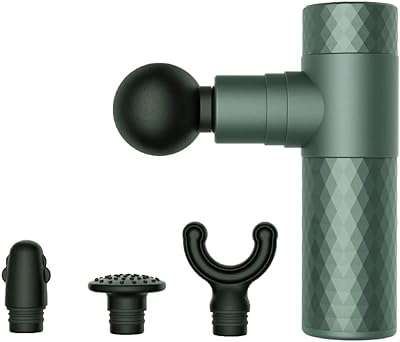 Pistolet de massage portatif vert switch masseur électrique portatif 4 têtes pour soulager les tensions. DIAYTAR COTE D'IVOIRE, votre partenaire de shopping discount en ligne, regroupe une large gamme de produits à prix cassés pour tous les amateurs de bonnes affaires. Faites des économies sur vos achats de la maison à l'électroménager, de l'informatique à la mode, grâce à DIAYTAR COTE D'IVOIRE !