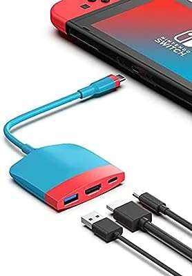Adaptateur vidéo nintendo switch oled station d'accueil pour tv portable avec port hdmi et usb. DIAYTAR COTE D'IVOIRE  - Votre source en ligne pour des produits discount de qualité. Explorez notre boutique en ligne et découvrez une large variété de produits, du petit électroménager aux gadgets les plus en vogue. Profitez de nos prix cassés et trouvez les meilleurs deals pour vos besoins quotidiens.