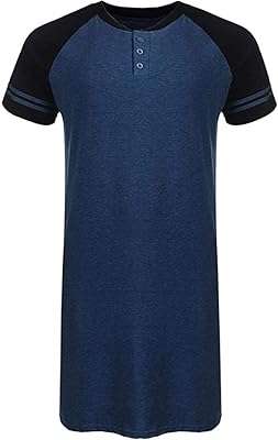 Chemise de nuit rayée à manches courtes pour hommes chemise ample confortable et douce. La boutique en ligne DIAYTAR COTE D'IVOIRE  propose une large gamme de produits discount pour répondre à tous vos besoins. Obtenez les dernières innovations technologiques, les indispensables pour votre maison et une sélection de vêtements à la mode, le tout à des prix avantageux. Parcourez notre catalogue et profitez de réductions exceptionnelles !