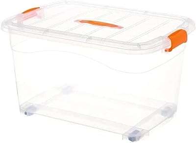 Besto poubelle de rangement en plastique transparent 43 l avec roue et couvercle. DIAYTAR COTE D'IVOIRE  - Votre destination en ligne pour des affaires incroyables. Rendez-vous sur notre site et découvrez un choix sensationnel de produits discount, qu'il s'agisse de l'électroménager indispensable, de l'informatique à la pointe ou des dernières tendances en matière de mode.