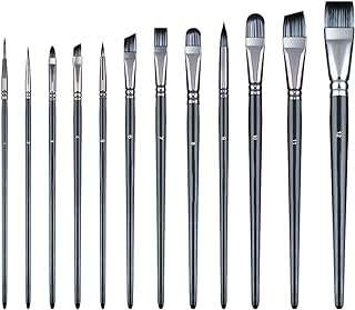 Ensemble de 12 pinceaux d'artiste pour aquarelle acrylique gouache huile couleur. DIAYTAR COTE D'IVOIRE  - L'adresse incontournable des chasseurs de bonnes affaires en ligne. Découvrez notre large gamme de produits à prix discount, allant des gadgets innovants aux appareils électroménagers dernier cri. Faites des économies sans sacrifier vos envies !