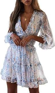 Robe d'été courte à manches longues et imprimé floral pour femme. DIAYTAR COTE D'IVOIRE, votre source incontournable de bonnes affaires en ligne ! Parcourez notre catalogue diversifié comprenant des produits discount, allant des éléments de décoration d'intérieur à l'électroménager, en passant par l'informatique, la mode et les gadgets abordables.