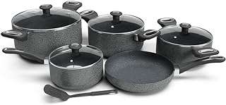 Batterie de cuisine antiadhésive en granit delice acs10he 10 pièces avec revêtement. DIAYTAR COTE D'IVOIRE, le choix intelligent pour des acheteurs avisés. Parcourez notre vaste collection de produits à prix réduits, allant des articles ménagers aux gadgets futuristes, pour des achats malins en un clic.