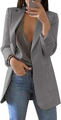 Flychen combinaison pour femme avec blazer à revers ouvert sur le devant et manches. DIAYTAR COTE D'IVOIRE  réinvente vos achats en ligne en vous proposant une gamme incroyablement diverse de produits à prix réduits. Parcourez notre boutique en ligne et découvrez des articles discount pour la maison, l'électroménager, l'informatique, la mode et les gadgets, tout en réalisant d'importantes économies. Offrez-vous le meilleur sans vous ruiner grâce à notre sélection soigneusement choisie pour satisfaire tous vos besoins.