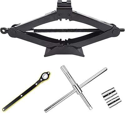 Cric à ciseaux surélevé pour voiture 3t kit de changement de pneu robuste avec manivelle clé. DIAYTAR COTE D'IVOIRE, la référence des bonnes affaires en ligne ! Explorez notre boutique et découvrez une sélection variée de produits, de la maison à l'informatique en passant par la mode et les gadgets. Profitez de nos prix compétitifs et achetez en toute confiance. Faites de DIAYTAR COTE D'IVOIRE  votre allié shopping, vous ne le regretterez pas.