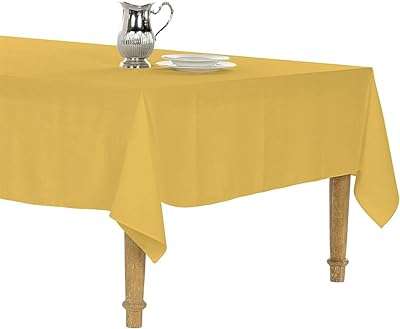 Nappe et nappe rectangulaires en mélange de polyester lavable de luxe pour événements. Découvrez DIAYTAR COTE D'IVOIRE  et préparez-vous à vivre l'expérience d'achat en ligne ultime. Notre boutique propose une gamme complète de produits discount, de la maison aux appareils électroniques, en passant par la mode, offrant ainsi des solutions abordables pour tous vos besoins.