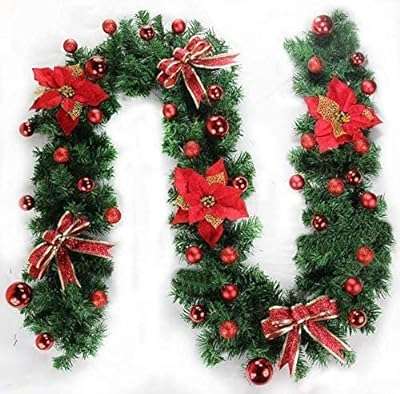 Couronne de noël sabo de 9 pieds en bambou vert avec fleurs. DIAYTAR COTE D'IVOIRE  - la boutique en ligne par excellence pour des achats malins. Explorez notre gamme complète de produits discount, allant des indispensables pour la maison à la dernière technologie, sans oublier les dernières tendances mode. Économisez gros en achetant intelligemment avec nous.
