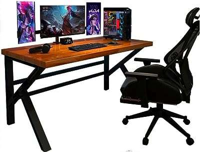 Bureau d'ordinateur en bois antique bureau en métal robuste de jeu en chêne. À la recherche de bonnes affaires ? DIAYTAR COTE D'IVOIRE  est là pour vous ! Notre boutique en ligne généraliste propose une variété de produits discount, allant des articles pour la maison à l'électroménager, en passant par l'informatique et la mode, ainsi que les gadgets indispensables à petits prix.