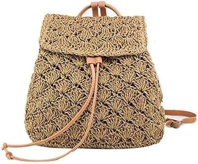 Sac à dos en paille (marron) sacs de plage d'été pour femmes. DIAYTAR COTE D'IVOIRE  - La solution idéale pour des achats discount en ligne. Explorez notre gamme complète de produits pour la maison, l'électroménager, l'informatique, la mode et les gadgets, et bénéficiez de tarifs compétitifs. Simplifiez votre expérience d'achat avec notre boutique en ligne conviviale et découvrez des offres imbattables.