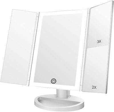 Miroir de maquillage éclairé à trois volets avec 21 lumières. Rendez votre shopping en ligne encore plus satisfaisant avec DIAYTAR COTE D'IVOIRE . Notre boutique propose une grande variété de produits discount pour tous les aspects de votre vie, de l'équipement de la maison aux gadgets à la mode. Profitez de nos prix compétitifs et trouvez des offres incroyables sur tous vos achats !