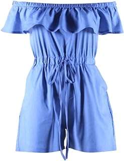 Combinaison en jean sexy à épaules dénudées et volants pantalon long. Faites des économies sur tous vos achats chez DIAYTAR COTE D'IVOIRE . Notre boutique en ligne vous propose un large choix de produits discount, allant des indispensables pour la maison aux articles high-tech et aux accessoires de mode. Ne manquez pas nos offres exceptionnelles pour acheter intelligemment et à petits prix !