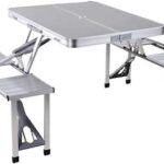 Table avec chaises pliables pour les voyages et la maison. DIAYTAR COTE D'IVOIRE  - votre partenaire discount pour une vie plus abordable. Nous vous présentons une vaste sélection de produits de qualité à des prix imbattables, allant de l'électroménager performant aux articles de mode élégants. Achetez malin avec nous et réalisez d'importantes économies.