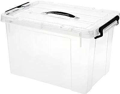 Boîte de rangement en plastique avec couvercle à pesto de 85 l. DIAYTAR COTE D'IVOIRE, votre adresse incontournable pour des produits discount à portée de clic. Faites des économies sur vos achats en explorant notre large gamme d'articles variés, allant des produits de la maison aux gadgets dernier cri, sans oublier les équipements informatiques et les articles à la mode.