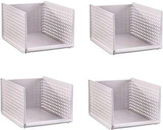 Boîtes de rangement pour placard 4 pièces u homey paniers empilables en plastique. DIAYTAR COTE D'IVOIRE, votre partenaire de shopping discount en ligne, regroupe une large gamme de produits à prix cassés pour tous les amateurs de bonnes affaires. Faites des économies sur vos achats de la maison à l'électroménager, de l'informatique à la mode, grâce à DIAYTAR COTE D'IVOIRE !
