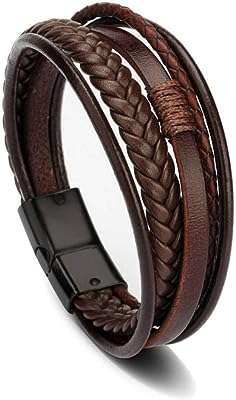 Bracelet en cuir marron multicouche pour hommes daidazel bracelets à boucle. DIAYTAR COTE D'IVOIRE, l'adresse incontournable pour tous les amateurs de mode à petit prix. Découvrez notre large sélection de vêtements et accessoires tendances pour hommes et femmes, et exprimez votre style sans vous ruiner. Du casual chic au streetwear, notre boutique en ligne vous offre la possibilité de rester à la pointe de la mode à prix discount. Faites-vous plaisir sans vous soucier du coût !