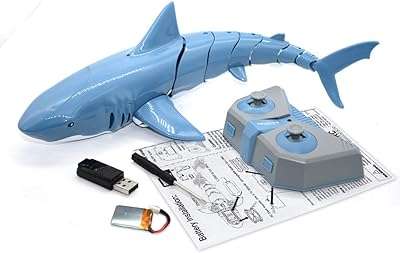 Bateau télécommandé requin jouets de piscine électriques 24 g aquatiques. Trouvez les meilleurs bons plans chez DIAYTAR COTE D'IVOIRE, le go-to store en ligne pour tous vos besoins discount. Explorez notre large gamme de produits, des vêtements à la mode aux gadgets high-tech, et profitez de prix imbattables sans sacrifier la qualité !