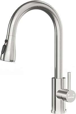 Mitigeur de cuisine avec pulvérisateur extractible en nickel brossé robinet. DIAYTAR COTE D'IVOIRE, la boutique en ligne où vous trouverez tout ce dont vous avez besoin à petit prix ! Profitez de notre sélection discount de produits pour la maison, l'électroménager, l'informatique, la mode et les gadgets, sans pour autant compromettre la qualité. Faites de bonnes affaires tout en profitant d'une expérience de shopping pratique et sécurisée.