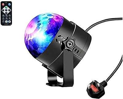 Boule disco tournante activée par le son lumières stroboscopiques de scène