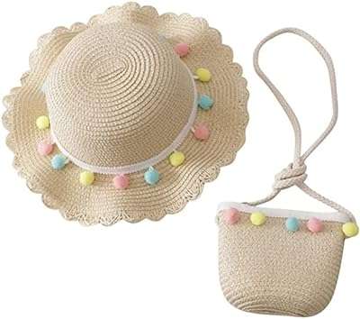 Chapeau à large bord avec sac bandoulière pour bébé fille jolie casquette de plage. Achetez malin sur DIAYTAR COTE D'IVOIRE  ! Notre boutique en ligne généraliste propose une large gamme de produits discount allant des articles pour la maison, à la mode en passant par l'électroménager et l'informatique. Profitez de nos offres imbattables et faites des économies dès aujourd'hui !